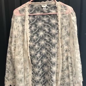 Cato boho/hippie laced cardigan